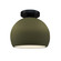 Radiance One Light Semi-Flush Mount in Matte Green (102|CER-6350-MGRN-MBLK)