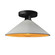 Radiance One Light Semi-Flush Mount in Matte White w/ Champagne Gold (102|CER-6330-MTGD-MBLK)