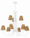 Kokomo Nine Light Chandelier in Matte White (46|58329-MWW)