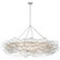 Talia LED Chandelier in Plaster White and Clear Swirled Glass (268|JN 5109PW/CG)