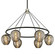 Iliad Six Light Chandelier in Textured Black & Polish Nickel (67|F6216-TBK/PN)