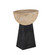 Dorian Accent Table in Chai Travertine/Black (314|FAC02)