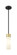 Downtown Urban One Light Mini Pendant in Black Antique Brass (405|617-1S-BAB-G617-8WH)