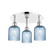 Downtown Urban Three Light Flush Mount in Polished Chrome (405|516-3C-PC-G559-5BL)