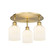 Downtown Urban Three Light Flush Mount in Brushed Brass (405|516-3C-BB-G559-5GWH)