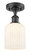 Ballston One Light Semi-Flush Mount in Matte Black (405|516-1C-BK-G559-5GWH)