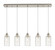 Downtown Urban Five Light Linear Pendant in Brushed Satin Nickel (405|125B-5P-SN-G434-7DE)