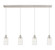Downtown Urban Four Light Linear Pendant in Polished Nickel (405|124B-4P-PN-G434-7CL)