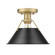 Orwell One Light Flush Mount in Brushed Champagne Brass (62|3306-FM BCB-BLK)