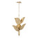Banana Leaf Six Light Chandelier in French Gold/Natural Seagrass (137|901C06FGN)