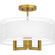 Quoizel Semi-Flush Mount Three Light Semi Flush Mount in Aged Brass (10|QSF5576AB)
