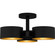 Quoizel Semi-Flush Mount Three Light Semi Flush Mount in Matte Black (10|QSF6745MBK)