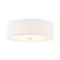 Textile Five Light Flush-Mount in Brushed Nickel (102|FAB-9732-WHTE-NCKL)