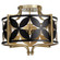 Mariposa Three Light Semi Flush Mount in Matte Black w/Aged Brass (19|283-18-5980)