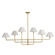 Polly Six Light Chandelier in Natural Brass (400|16-1454NB-WT)