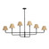 Polly Six Light Chandelier in Blackened Brass (400|16-1454BB-RAT)