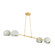 Turner Four Light Chandelier in Vintage Gold Leaf/Limewash Plaster (70|3104-VGL/LWP)