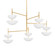 Evander LED Chandelier in Vintage Gold Leaf/Gesso White (68|477-55-VGL/GSW)
