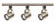 Track Lighting Kits Brushed Nickel Three Light Track Kit in Brushed Nickel (72|TK354)