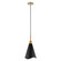 Tango One Light Pendant in Matte Black / Burnished Brass (72|60-7476)