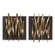 Crosshatch Wall Decor Set/2 in Antique Gold (52|04382)