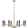 Enzo Eight Light Chandelier in Aged Brass and Black (65|453881AB)