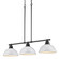 Duncan Three Light Linear Pendant in Matte Black (62|3602-3LP BLK-WH)