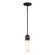 Capsule LED Mini Pendant in Matte Black + Textured Gold (60|CAP-8511-MK-TG)
