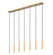 Forest LED Linear Chandelier in Modern Gold (224|919MP12-7L-MGLD-LED)
