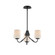 Durham Three Light Chandelier in Black (16|12695WTBK)