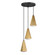 Rizzo Three Light Pendant in Black / Antique Brass (16|10813SWBKAB)