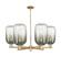 Arcadia Six Light Chandelier in Champagne Bronze (405|716-6CR-CB-G482-7SL)