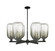 Arcadia Six Light Chandelier in Matte Black (405|716-6CR-BK-G482-7SL)