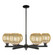 Arcadia Six Light Chandelier in Matte Black (405|716-6CR-BK-G458-7ME)