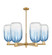Arcadia Six Light Chandelier in Brushed Brass (405|716-6CR-BB-G482-7SB)