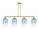 Arcadia Four Light Island Pendant in Brushed Brass (405|716-4I-BB-G484-7SB)