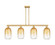 Arcadia Four Light Island Pendant in Brushed Brass (405|716-4I-BB-G482-7AM) Arcadia Four Light Island Pendant in Brushed Brass (405|716-4I-BB-G482-7AM)
