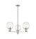 Arcadia Three Light Flush Mount in Satin Nickel (405|716-3CR-SN-G458-7CL)