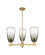 Arcadia Three Light Flush Mount in Brushed Brass (405|716-3CR-BB-G480-6SL)
