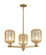 Arcadia Three Light Flush Mount in Brushed Brass (405|716-3CR-BB-G460-7ME)