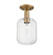 Arcadia One Light Semi-Flush Mount in Brushed Brass (405|716-1C-BB-G460-7CL)