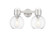 Downtown Urban Two Light Bath Vanity in Satin Nickel (405|464-2W-SN-G464B-7CL)