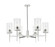 Downtown Urban Six Light Chandelier in Polished Nickel (405|463-6CR-PN-G463-8CL)