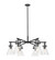 Downtown Urban Six Light Chandelier in Matte Black (405|411-6CR-BK-G411-7SDY)