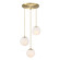 Pixie Three Light Chandelier in Burshed Gold (43|D342M-3CHA-BG)