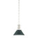 Painted No. 2 One Light Pendant in Polished Nickel/Soft Studio Green (70|MDS351-PN/SSG)