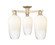 Arcadia Three Light Semi-Flush Mount in Champagne Bronze (405|716-3F-CB-G484-7OP)