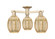 Arcadia Three Light Semi-Flush Mount in Champagne Bronze (405|716-3F-CB-G459-6ME)