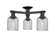 Arcadia Three Light Semi-Flush Mount in Matte Black (405|716-3F-BK-G559-5SM)