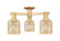 Arcadia Three Light Semi-Flush Mount in Brushed Brass (405|716-3F-BB-G559-5ME)